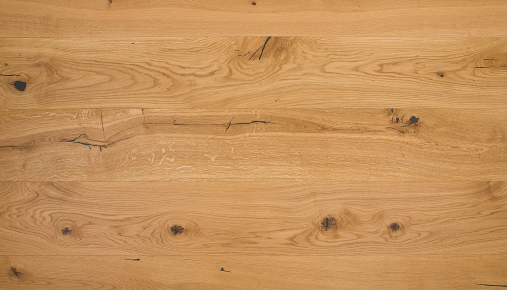 Millenium Diele Eiche Rustikal, Gebürstet, Gefast, Natur geölt, 250 mm Breite